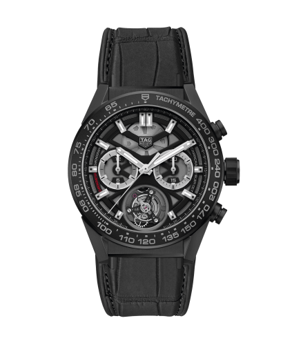TAG Heuer Carrera Calibre Heuer 02T 45 Chronograph Tourbillon Ceramic / Alligator